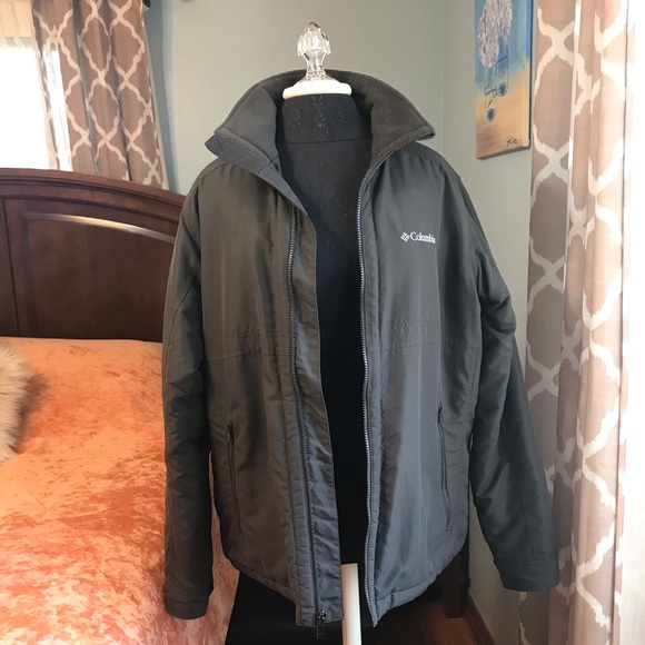 Columbia ⚜️ Grey Fleece Lined Zip Jacket - Picture 5 of 15